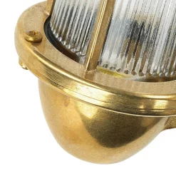 Wetterfeste Wandlampe Messing Maritim IP64 außen
