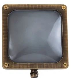 Wetterfeste Wandlampe OROPOS Messing quadratisch