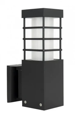 Wetterfeste Wandlampe Schwarz eckig IP54 E27