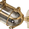 Wetterfeste Wandlampe SKIATHOS Messing Maritim IP64