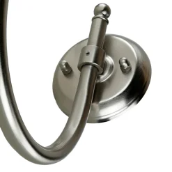 Wetterfeste Wandlampe VERIA Nickel Weiß aus Messing