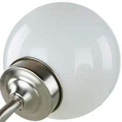 Wetterfeste Wandlampe VERIA Nickel Weiß aus Messing