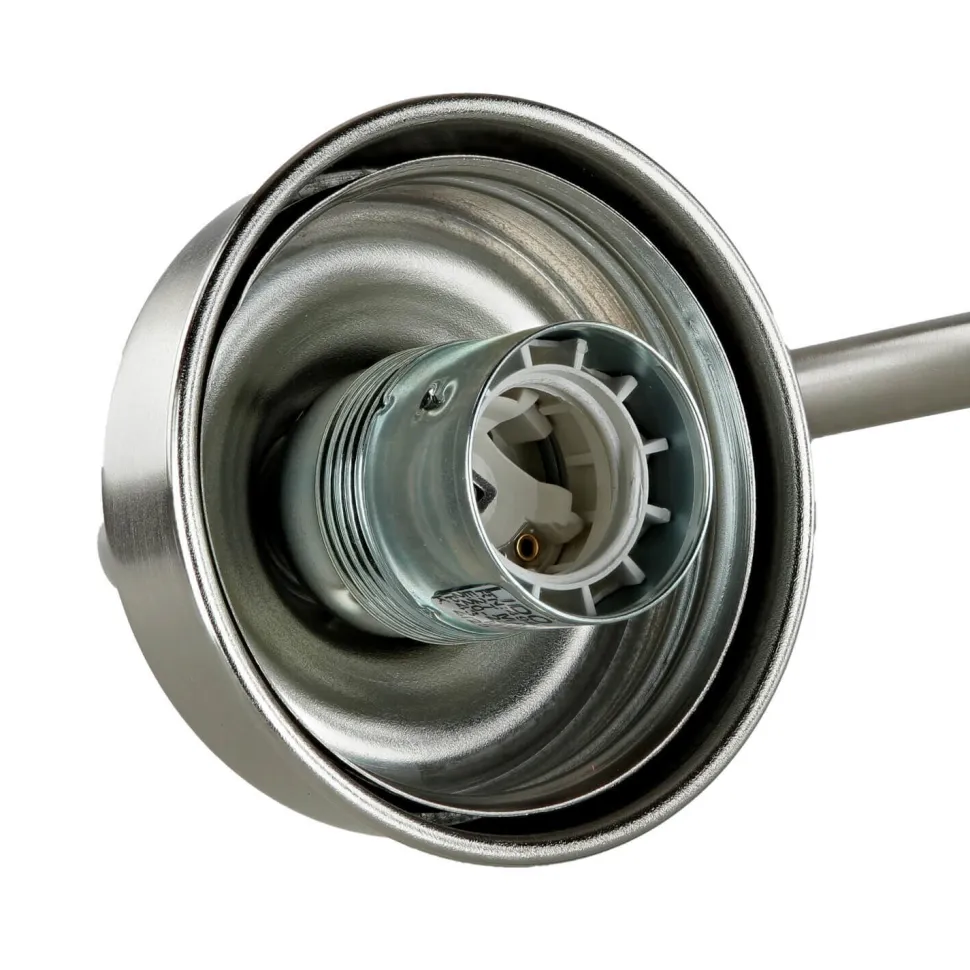 Wetterfeste Wandlampe VERIA Nickel Weiß aus Messing