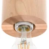 Wohnliche Deckenlampe Holz rund Ø10cm H:10cm für E27