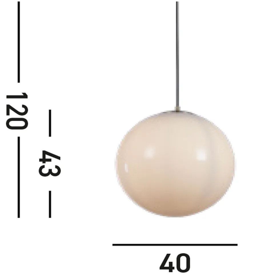 Wohnliche Hängelampe Glas Metall in Messing E27 Ø40 cm