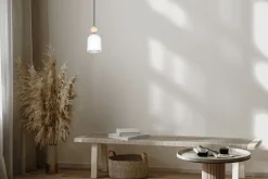 Wohnliche Hängelampe Metall Holz E27 Ø11 cm rund