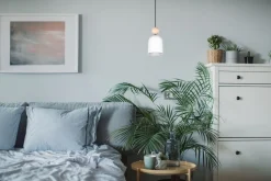 Wohnliche Hängelampe Metall Holz E27 Ø11 cm rund