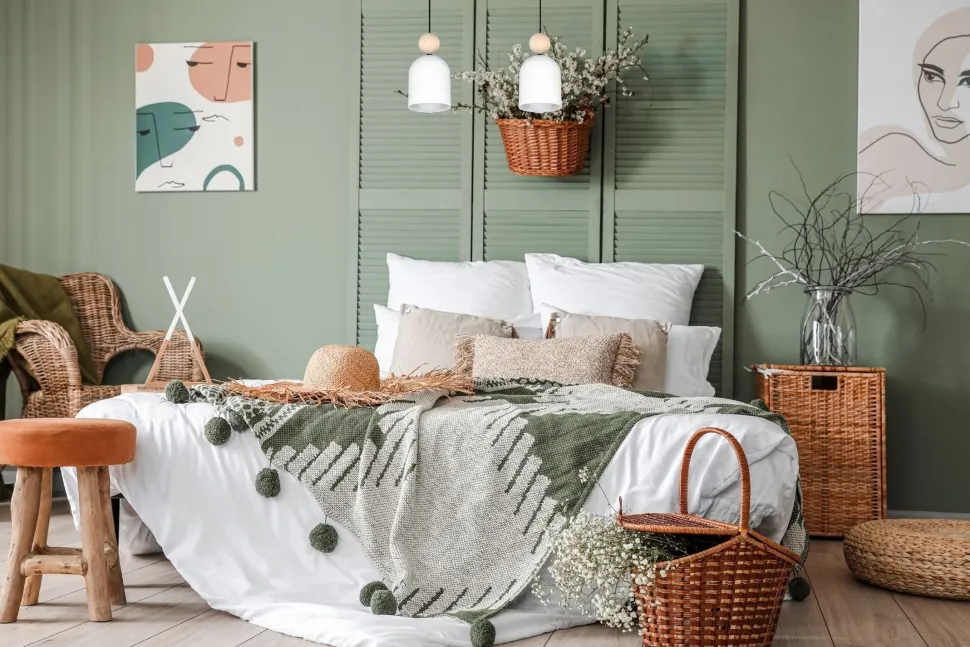 Wohnliche Hängelampe Schwarz Weiß Metall Holz E27 46 cm