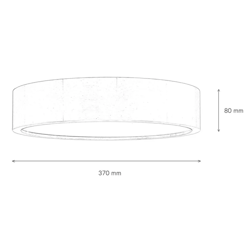 Wohnliche LED Deckenleuchte ARBARO in Eiche rund