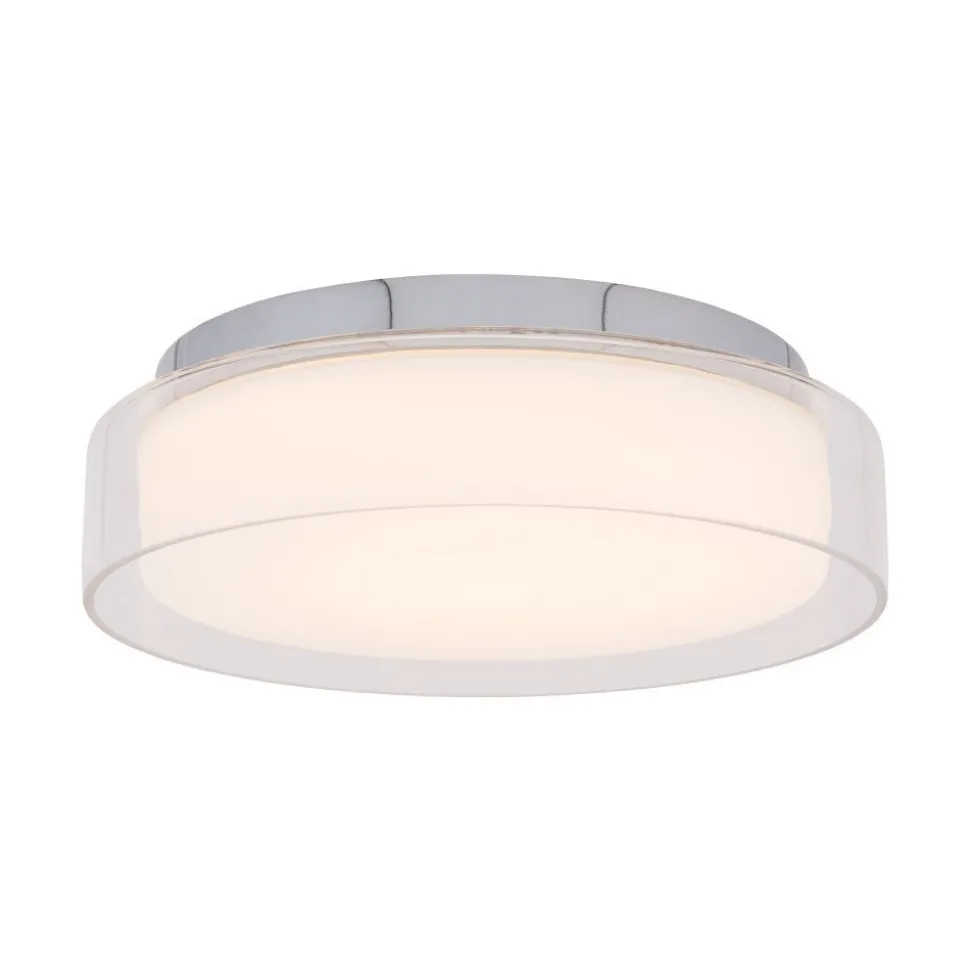 Wohnliche LED Deckenleuchte Glas IP44 12W blendarm