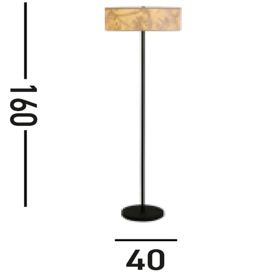 Wohnliche Stehleuchte Bambus Metall 160 cm E27 blendarm