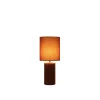 Wohnliche Tischlampe Stoff Keramik in Orange E14 51 cm