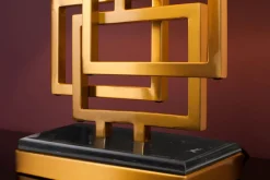 Wohnliche Tischleuchte Schwarz Gold Stoff blendarm E27