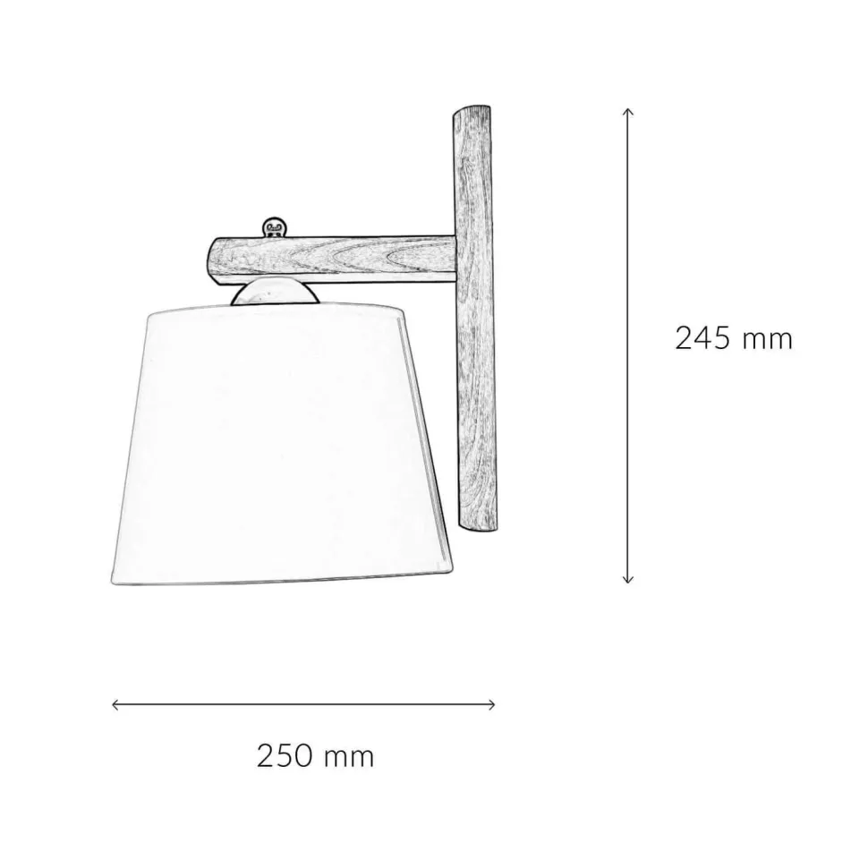 Wohnliche Wandlampe BEVERELY Holz 3-flmg Leuchte