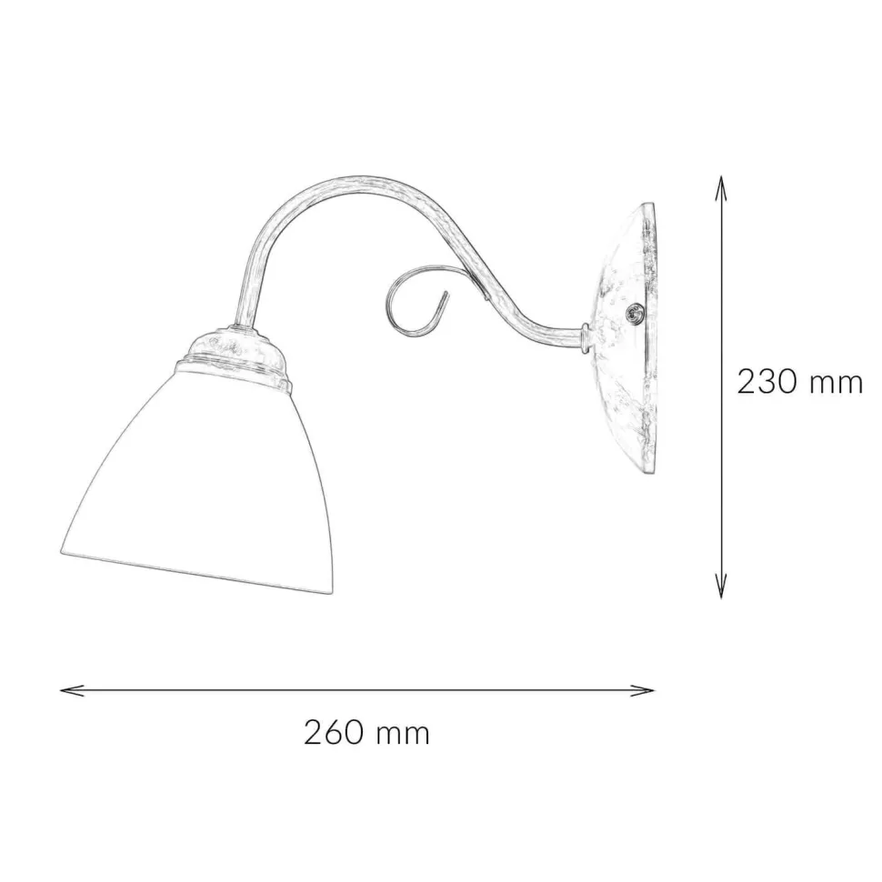 Wohnliche Wandlampe LIRLIN Shabby Weiß Rustikal