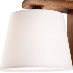 Wohnliche Wandleuchte BEVERELY in Braun Flur