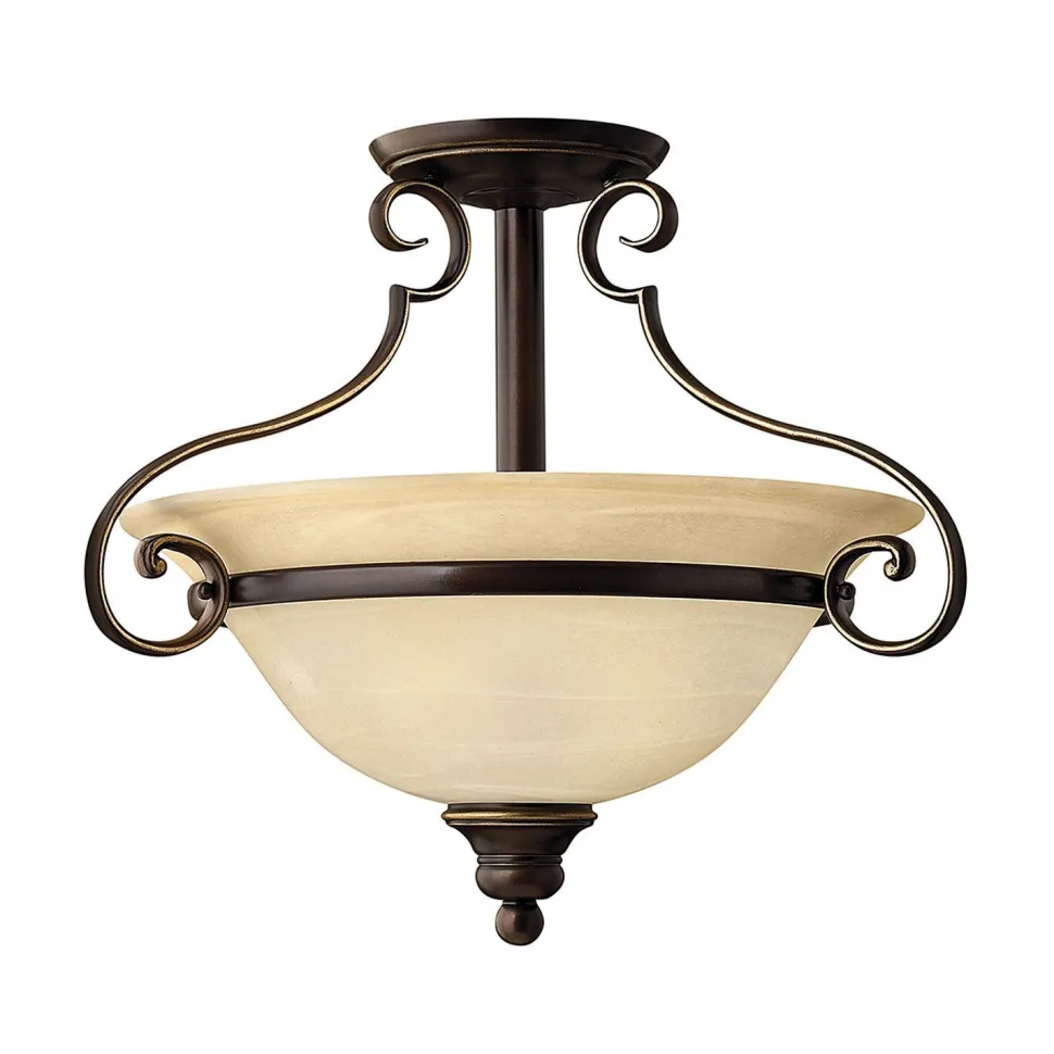 Wohnzimmer Deckenleuchte Glas Metall Landhaus