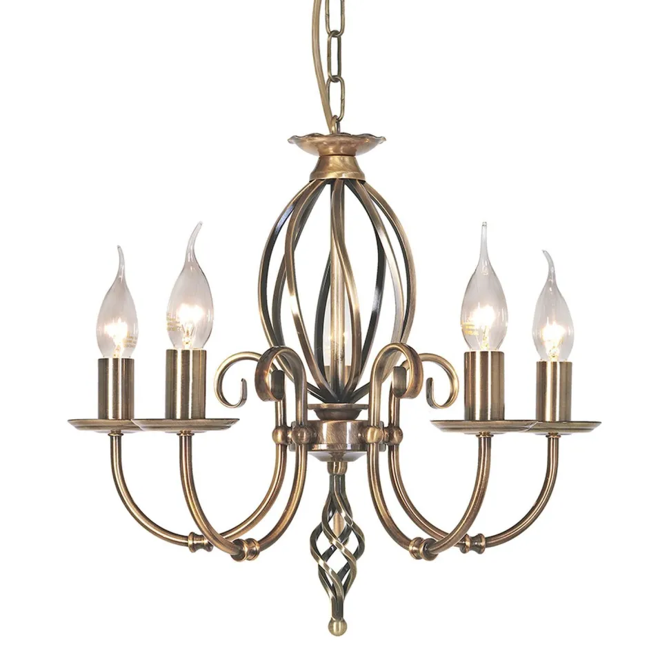 Wohnzimmer Kronleuchter Messing antik Rustikal