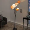 Wohnzimmer Stehlampe Modern Weiß Braun Beige LEVELS