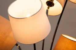 Wohnzimmer Stehlampe Modern Weiß Braun Beige LEVELS