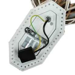 XL Außenleuchte Weiß Gold IP44 Vintage Kugel Schirm