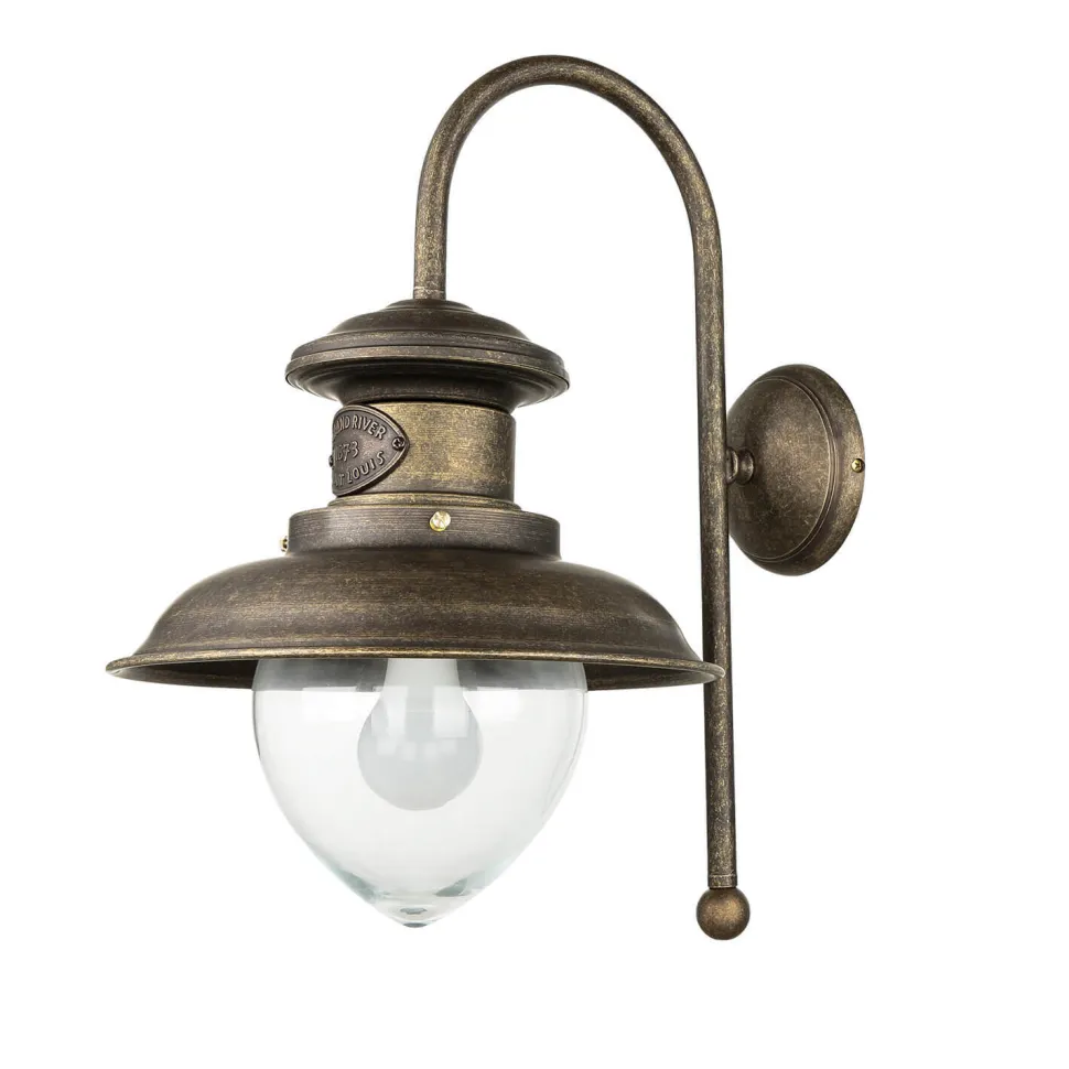 XL Außenwandleuchte Amalfi Echt-Messing Handarbeit