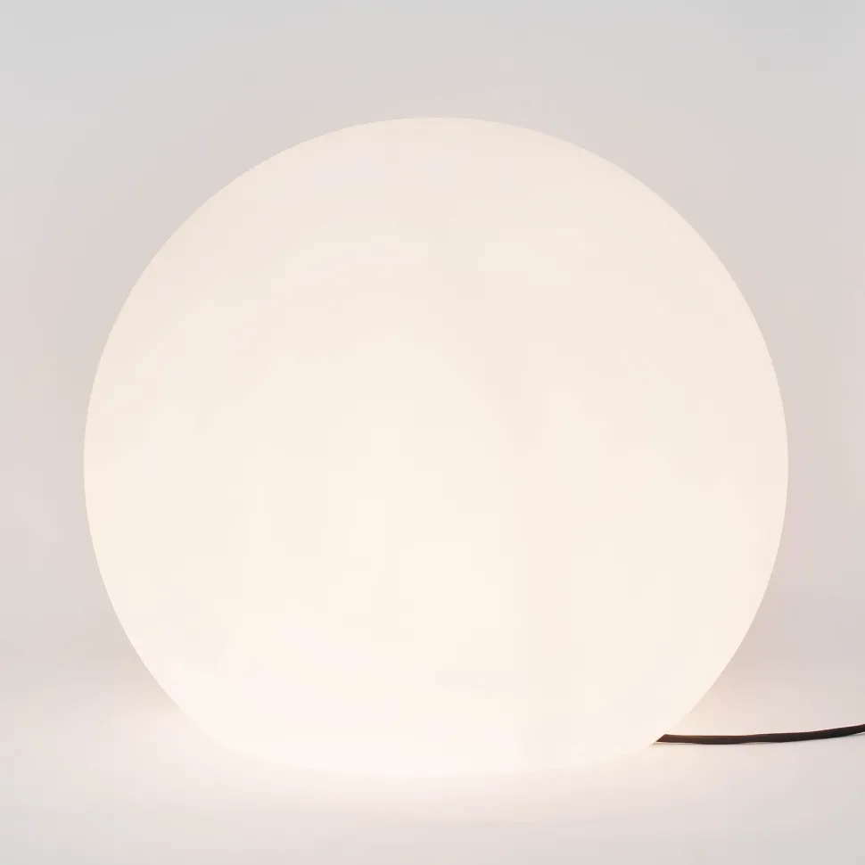 XXL Gartenlampe in Weiß Kugel Schirm Ø80cm
