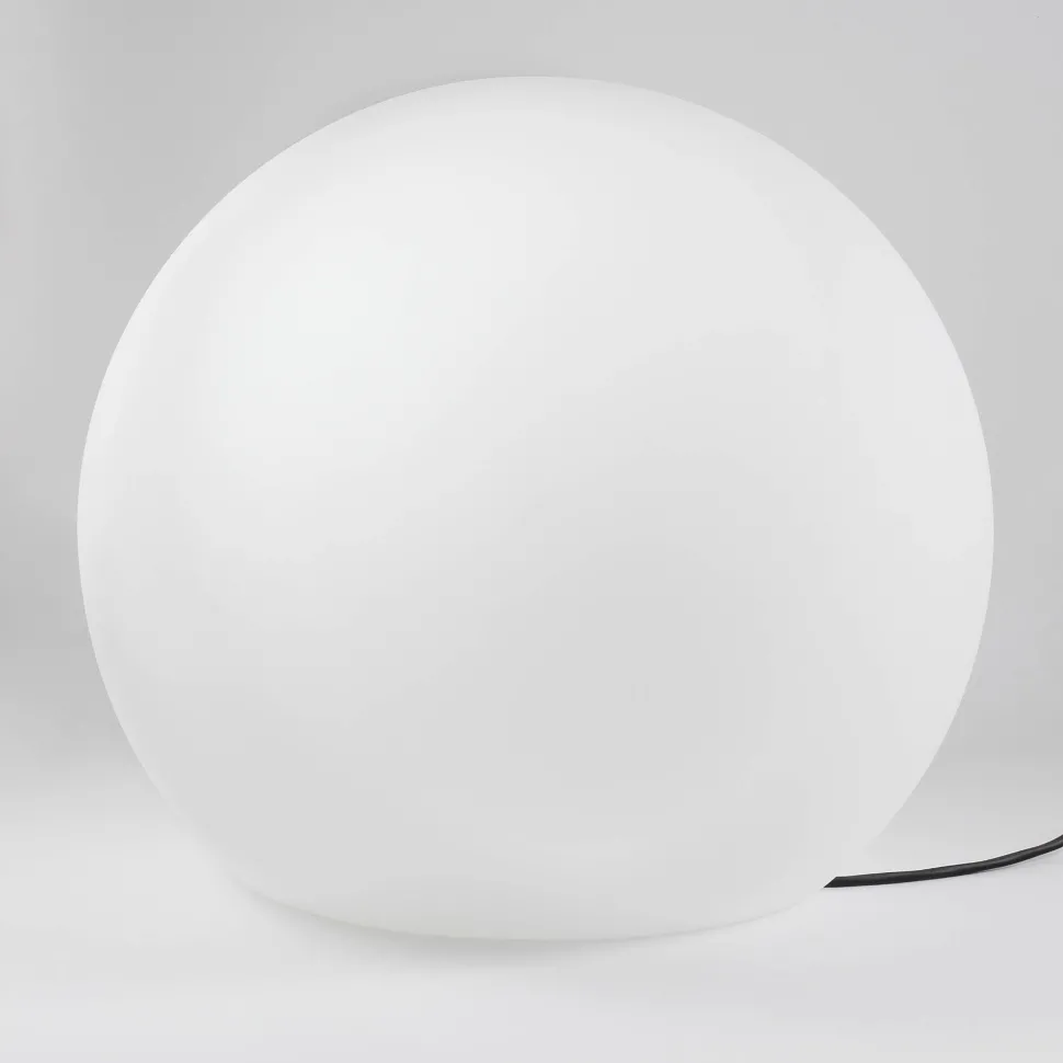 XXL Gartenlampe in Weiß Kugel Schirm Ø80cm