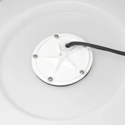 XXL Gartenlampe in Weiß Kugel Schirm Ø80cm