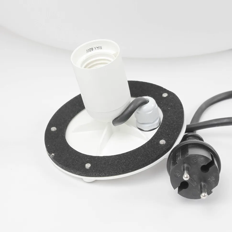 XXL Gartenlampe in Weiß Kugel Schirm Ø80cm