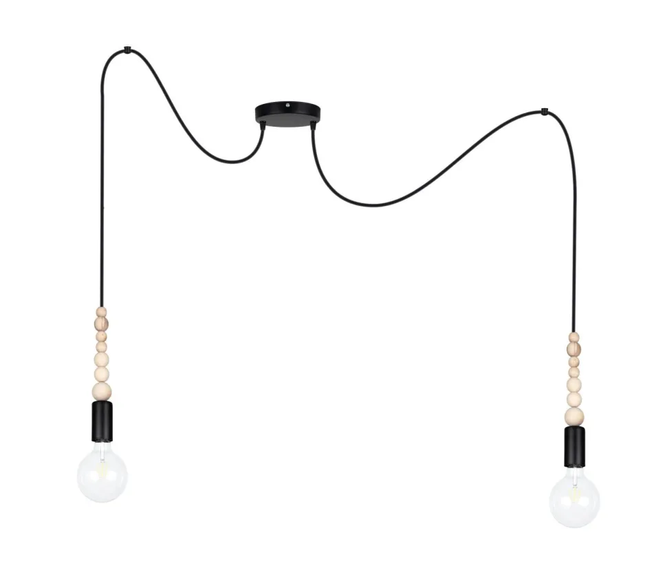 XXL Hängelampe Spider flexibel L:400 cm E27 in Schwarz
