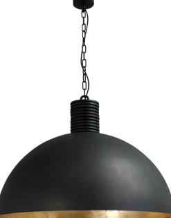 XXL Pendelleuchte Grau Metall Gold Ø80cm LARINO