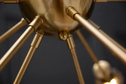 XXL Pendelleuchte Metall L:87 cm E27 14-flammig in Gold