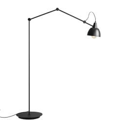 XXL Stehleuchte flexibel 233 cm E27 Metall Schwarz