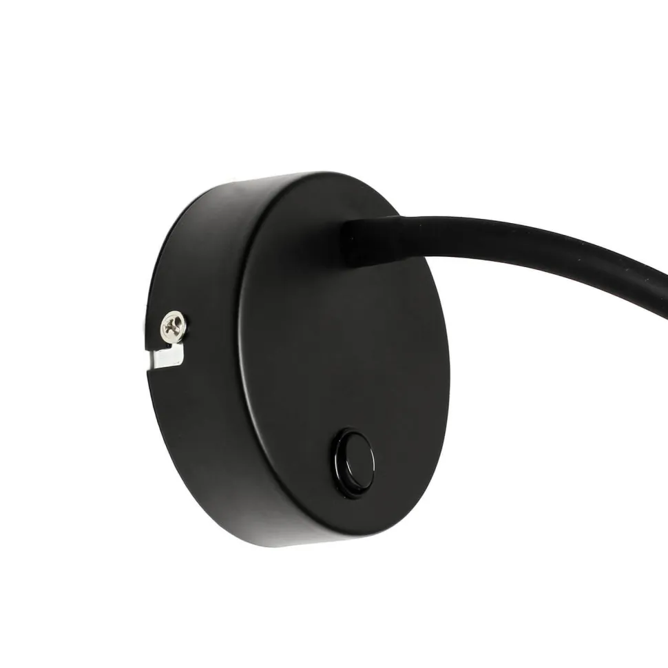 Zeitlose LED Wandlampe Schwarz Metall flexibler Arm