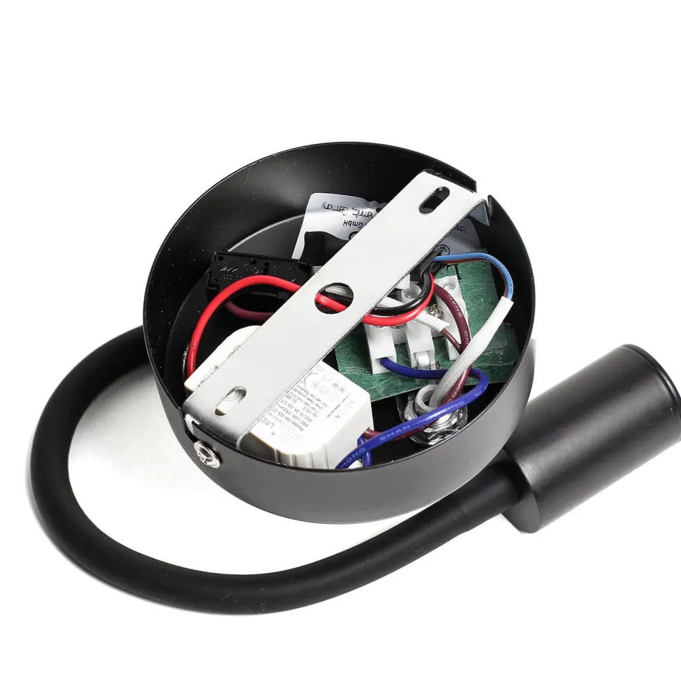 Zeitlose LED Wandlampe Schwarz Metall flexibler Arm